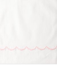 Scallop Embroidered 350 Thread Count Flat Sheet, TWIN