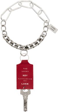 Chopova Lowena Silver Lucky Key Charm Necklace