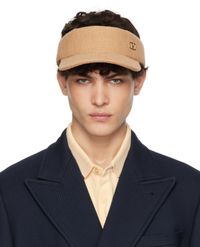 Valentino Garavani Visière brun clair à logo en V