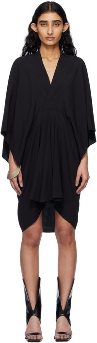 Rick Owens Robe courte noire à taille arrondie - Hollywood