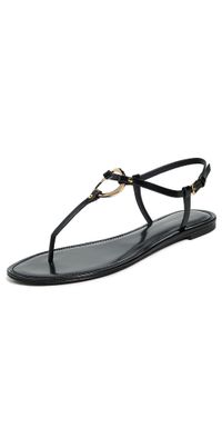 Tory Burch Ring Sandals Perfect Black / Gold 7
