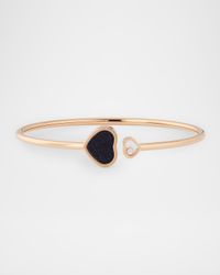 Happy Hearts 18K Rose Gold Oynx Bracelet