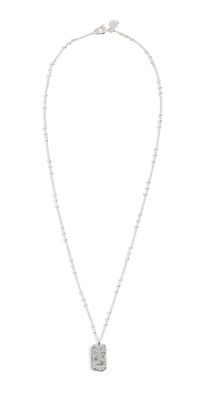 Gorjana Griffin Dog Tag Necklace Silver One Size