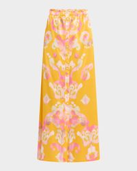 Bastien Button-Front Silk Maxi Skirt