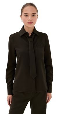 Acne Studios Comfort Gab Button Down Brown 36