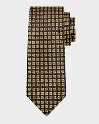 Men's Geometric Square Silk Tie