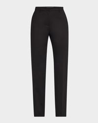 Mid-Rise Straight-Leg Trousers