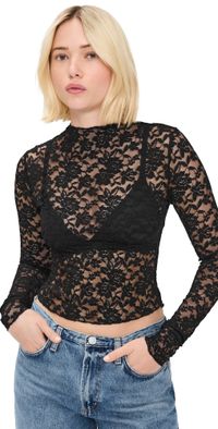 Lioness Hamptons Long Sleeve Top Noir M