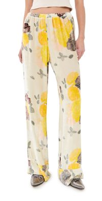 Bernadette Louis Pajama Velvet Pants Yellow/Chocolate/Vanilla 42