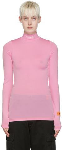 Heron Preston Pink Viscose Long-Sleeve T-Shirt