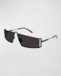 Cut-Out Metal Rectangle Sunglasses