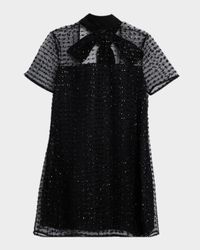 Ilana Embellished Mesh Mini Dress
