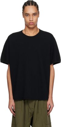 Jan-Jan Van Essche Black O-Project Waffle Oversized Sleeveless T-shirt