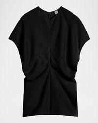 Slouch Waist Short-Sleeve Top