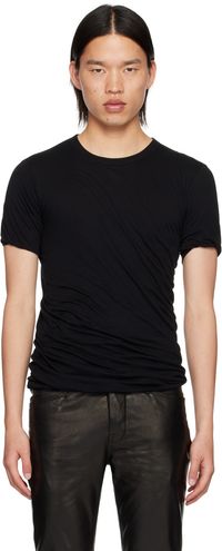 Rick Owens T-shirt noir en jersey double face - Porterville
