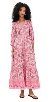 Bell Clara Maxi Dress Pink Print XS