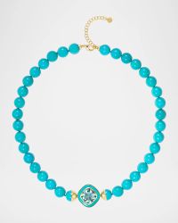 18K Turquoise and Beryl Necklace