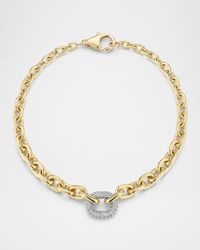 Morrell Graduated Link Bracelet with Single Diamond Link