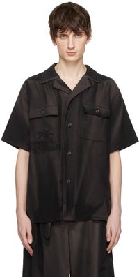 JiyongKim Black Sun-Bleached Shirt