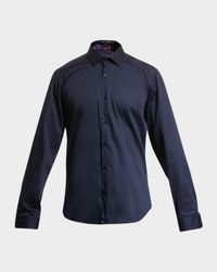 Men's Contrast-Reverse Sport Shirt