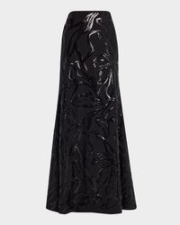 Sequined Fluid Maxi Skirt