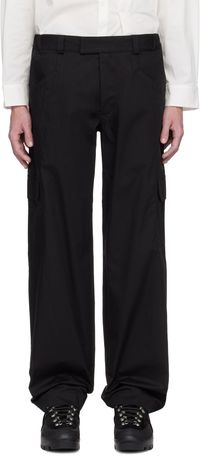 GR10K Black Poplin Cargo Pants