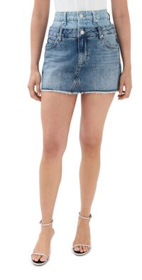 SIMKHAI Salix Double Waist Mini Skirt Catalina Trancoso 27