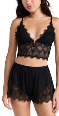 Cosabella Allure Sleep Cami Boxer Pajama Set Black XL