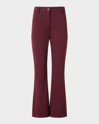 Cali Cotton-Stretch Denim Bootcut Crop Pants