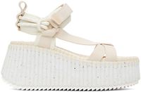 Chloé Beige Nama Wedge Sandals