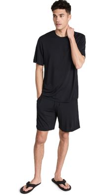 Eberjey Henry Modal Short PJ Set Black M