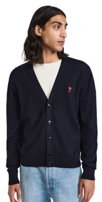 AMI Red ADC Cardigan Night Blue.430 M