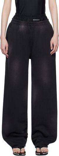 alexanderwang.t Black Pre-Styled Boxer Brief Sweatpants