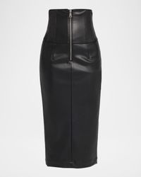 Faux Leather Corset Skirt