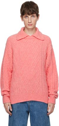 ADER error Polo rose à col étagé