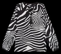 The Kooples - Top fluide à motif zébré - Taille 4 - Noir