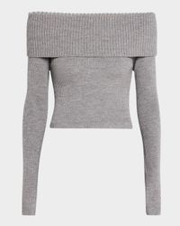 Coretta Ribbed Off-Shoulder Sweater