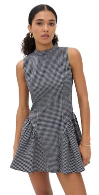 Lioness Chelsea Mini Dress Noir Check L