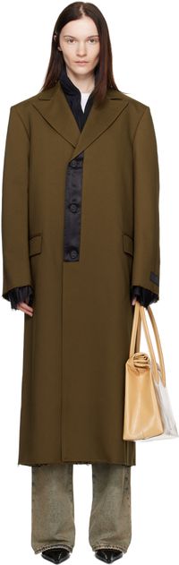 MM6 Maison Margiela Khaki Twill Coat