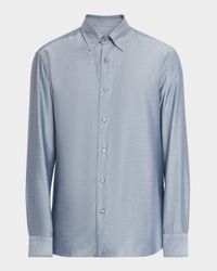 Men's Cotton Twill Classic-Fit Sport Shirt