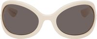 Gucci White Oversized Oval Sunglasses