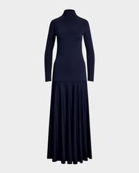 Ponte Turtleneck Maxi Dress