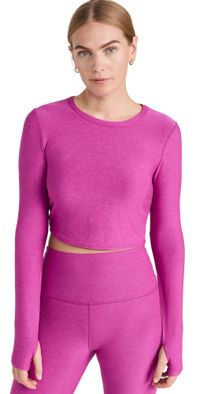 Beyond Yoga Featherweight Sunrise Cropped Pullover