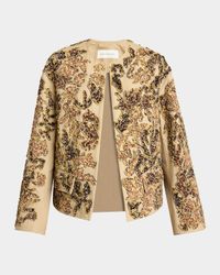 Vonda Sequined Open Front Jacket