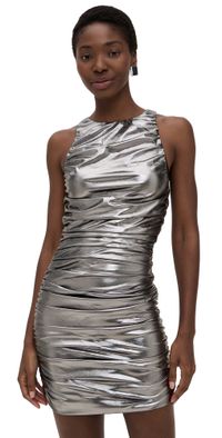 CAROLINE CONSTAS Tessa Mini Dress Gunmetal XL