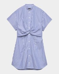 Gretchen Stripe Twist-Front Dress