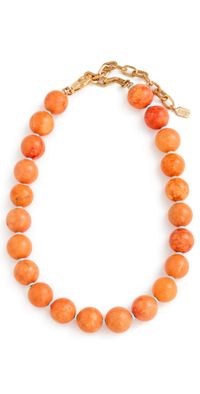 Elizabeth Cole Sunka Necklace Coral One Size