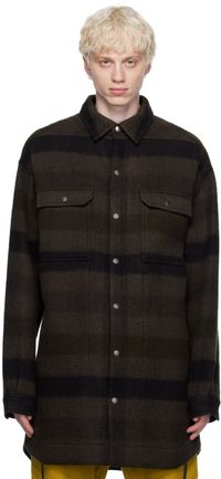 Rick Owens Blouson surdimensionné brun