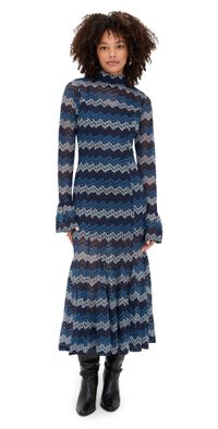 En Saison Lorraine Dress Navy Tonal L