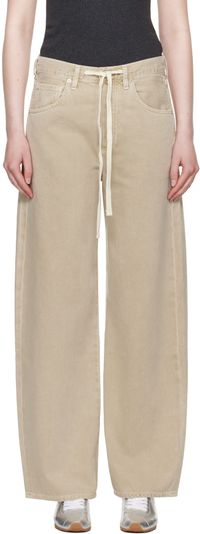 Citizens of Humanity Beige Brynn Drawstring Jeans